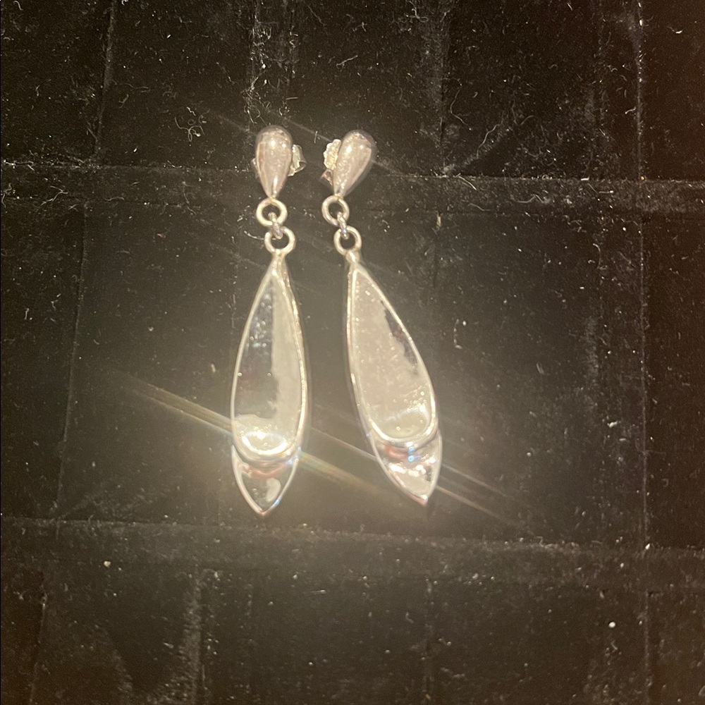 Elegant Sterling Silver Teardrop Earrings